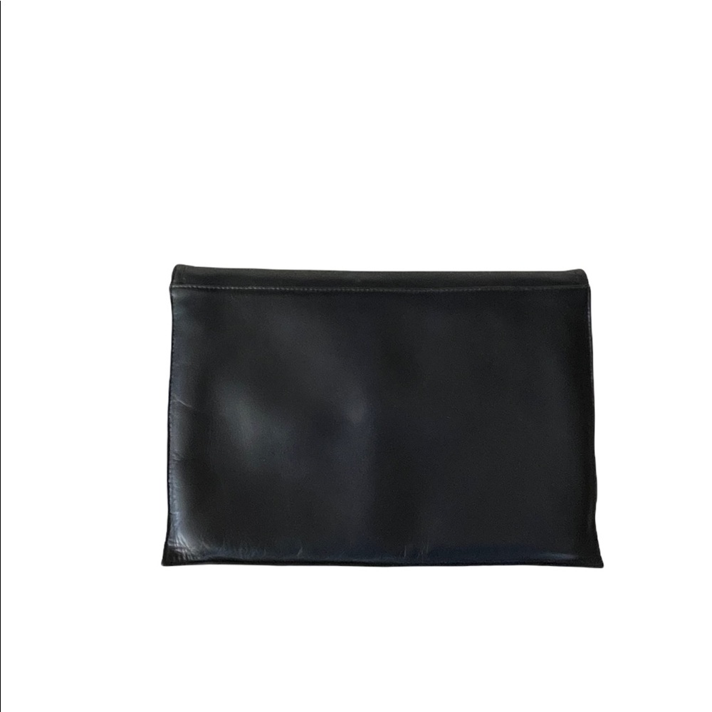 Vintage Bally Navy Blue Leather Clutch Purse - Picture 4 of 7